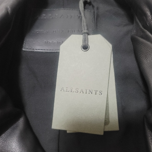 ALLSAINTS Balfern Leather Biker Jacket - Picture 6 of 10